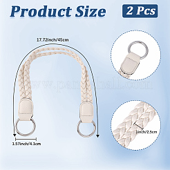 2 Stück geflochtene Griffe aus PU-Leder&nbsp;PURS-CL0001-18A