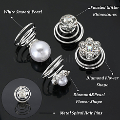 Spirale Haarnadel Spule Eisen Haar-Accessoires&nbsp;OHAR-SP0001-12A