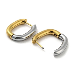 Orecchini a cerchio in acciaio inossidabile 304 bicolore&nbsp;EJEW-K257-02B-GP