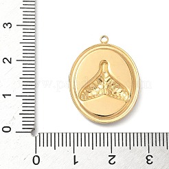 Anhänger aus Edelstahl 304 mit natürlicher Muschel und Pailletten im Inneren&nbsp;STAS-L026-17G-E03