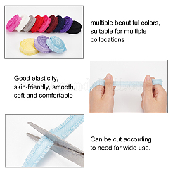 24 yard 12 styles de fibre élastique plate en polyester&nbsp;EC-CA0001-02