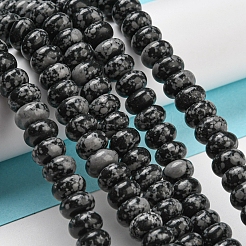 Synthetische Schneeflocken-Obsidianperlen&nbsp;G-D077-E01-03