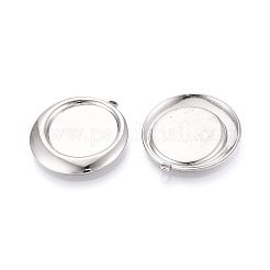 Cabochon-Fassungen für Anhänger aus Edelstahl 304&nbsp;STAS-T067-16P