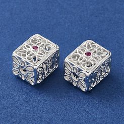 Placage en rack en laiton pavé de perles de zircone cubique transparentes&nbsp;KK-M285-22S