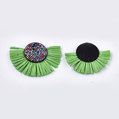 Gros pendentif pompon raphia&nbsp;FIND-S309-01A
