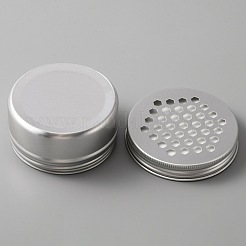 Flache runde Kerzendosen aus Aluminium&nbsp;AJEW-WH0312-59A