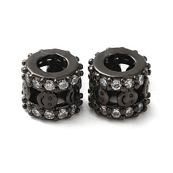 Abalorios de latón cubic zirconia chapado en rack&nbsp;KK-Z033-26