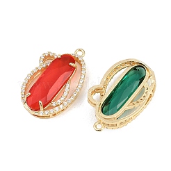 Pendenti in zirconi cubici trasparenti in micro pavè di ottone&nbsp;KK-H257-09G