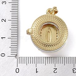 Zircone cubique en laiton avec pendentifs en verre&nbsp;KK-Q815-10G