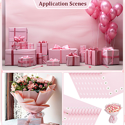 20 pieza de papel de regalo de ramo de flores de plástico&nbsp;DIY-WH0698-059