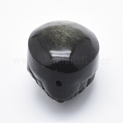 Natürliche goldene Glanz Obsidian Perlen&nbsp;G-P360-02