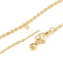 Fabricación de pulseras de cadena de bolas de latón de 2 mm&nbsp;KK-D238-01G