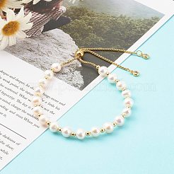 Pulseras redondas de perlas naturales&nbsp;BJEW-JB06260-04