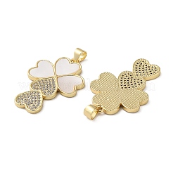 Colgante micropavé cubic zirconia de latón&nbsp;KK-D057-08G