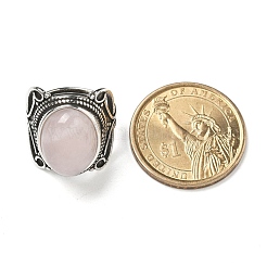 Verstellbare Ringe aus natürlichem Rosenquarz&nbsp;X-RJEW-I108-02AS-03