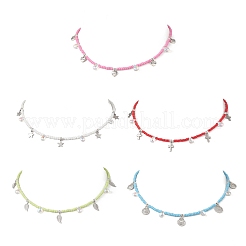 Collana boho con ciondolo a forma di cuore&nbsp;NJEW-MZ00147