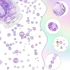 Peinture cuite et perles de verre transparentes&nbsp;DIY-FS0010-57
