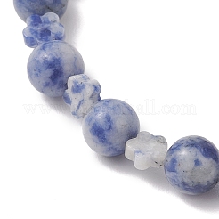 Bracciali con perline di diaspro blu naturale&nbsp;BJEW-JB13233