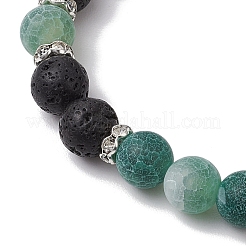 Bracciali elasticizzati naturali in agata&nbsp;BJEW-JB11101
