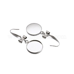 Crochets de boucles d'oreilles en acier inoxydable chirurgical 316&nbsp;STAS-TAC0001-01B