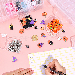 3 Beutel rechteckige Aufbewahrungsboxen aus Kunststoff mit 30 quadratischen Mini-Etuis für kleine Nailart-Artikel und 168 Etikettendruckerpapier&nbsp;CON-DR0001-08