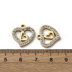 Pendentifs en strass et argile en acier inoxydable 304&nbsp;STAS-P406-17B-G