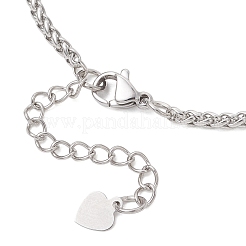 Herstellung von Weizenkettenarmbändern aus Edelstahl 304&nbsp;AJEW-JB01473