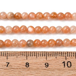 Natürliche sunstone Perlen Stränge&nbsp;G-K423-A01-4mm