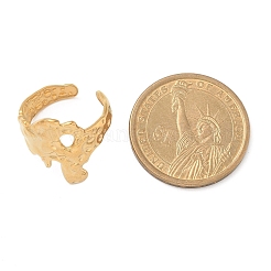 Anneaux de manchette ouverts irréguliers en acier inoxydable 304 pour unisexe&nbsp;RJEW-Q003-01G