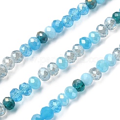Chapelets de perles en verre électroplaqué&nbsp;EGLA-YW0002-D05