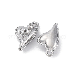 Pendentifs avec zircon cubiques à micro-pavés en laiton&nbsp;KK-D288-01P