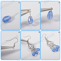 DIY-Set zur Herstellung von Kronleuchter-Ohrringen aus Legierung im chinesischen Stil&nbsp;DIY-SC0024-23