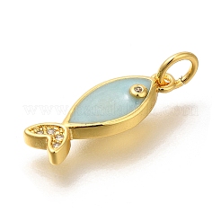 Colgantes de Latón Cubic Zirconia&nbsp;KK-M295-14G-02