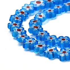 Millefiori a mano fili di perline di vetro&nbsp;LAMP-J035-6mm-17