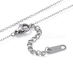 Colliers en acier inoxydable 304 avec strass en argile polymère&nbsp;NJEW-G081-09P