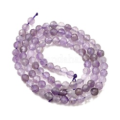 Natürlichen Amethyst Perlen Stränge&nbsp;G-S387-A02-4mm