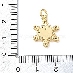 Weihnachtsanhänger aus Messing mit Mikropflaster und klaren Zirkonia&nbsp;KK-L268-011G
