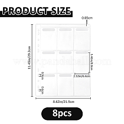 Sachets d'échantillons en PVC à 9 compartiment&nbsp;AJEW-WH0871-06A