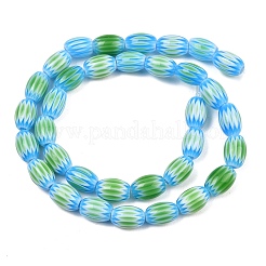 Handgefertigte ovale Millefiori-Glasperlenstränge&nbsp;LK-Z001-01B-03