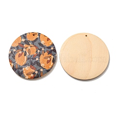 Pendentifs en bois imprimées&nbsp;WOOD-X0004-19