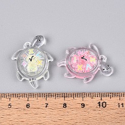 Anhänger aus transparentem Acryl und Glitzerpulver&nbsp;TACR-T028-68