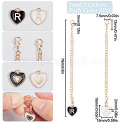 2 ensemble de décorations de pendentifs en alliage émaillé&nbsp;HJEW-SC0001-56R