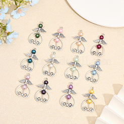 Pendenti con perline di perle di vetro 12 pz 12 colori&nbsp;PALLOY-AB00007