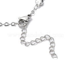 Collana a catena con maglie a fiocco in acciaio inossidabile 304 anti-ossidazione&nbsp;NJEW-K249-07P