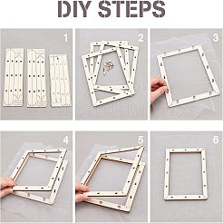 Telaio per la fabbricazione della carta assemblato in tiglio&nbsp;DIY-WH0001-73A