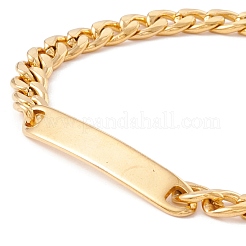Pulsera de cadena de eslabones de acero inoxidable 304 con revestimiento iónico (IP) para hombres y mujeres.&nbsp;BJEW-F428-01A-G