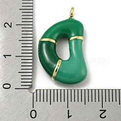Ciondoli smaltato in ottone&nbsp;X-KK-E093-03G-D
