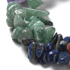 Chakra natürliche gemischte Edelstein-Chip-Perlenstränge&nbsp;G-M205-78