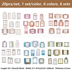 6 Set 6 Farben Fenstermotiv Haustier wasserdichte selbstklebende Aufkleber&nbsp;DIY-DC0004-09