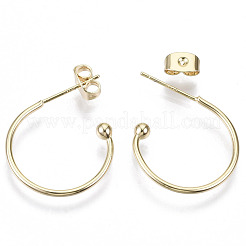 Pendientes de medio aro de latón&nbsp;KK-R112-041A-NF